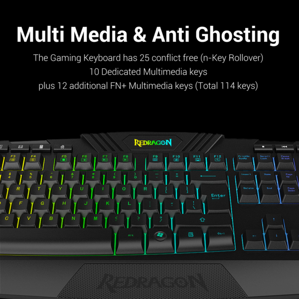 Redragon S101-3 RGB Gaming Keyboard & M601 Mouse Combo - Image 4