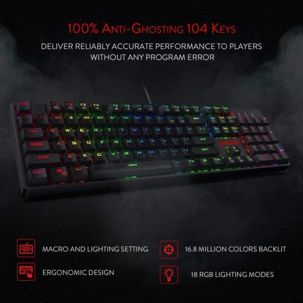 Redragon K582BA RGB Keyboard + M711 Mouse 2 in 1 Combo - Image 5
