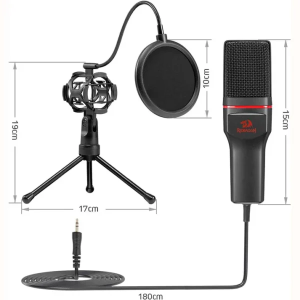Redragon GM-100 SEYFERT Professional Gaming Microphone with POP Filter - Image 8