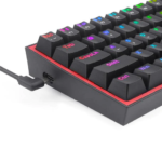 Redragon K616 Fizz Pro Black 3-modes RGB Keyboard With Red Switches - Image 2