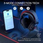 Redragon H510 ZEUS PRO 3-Mode Wireless RGB Gaming Headset - Image 2