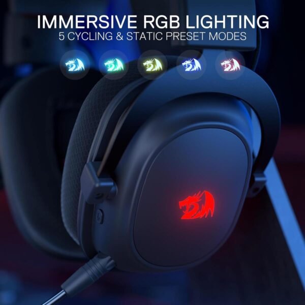 Redragon H510 ZEUS PRO 3-Mode Wireless RGB Gaming Headset - Image 4