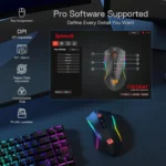 Redragon M693 TRIDENT PRO Wired & Wireless (Bluetooth) Gaming Mouse (Black) - Image 4