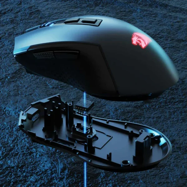 Redragon M693 TRIDENT PRO Wired & Wireless (Bluetooth) Gaming Mouse (Black) - Image 5