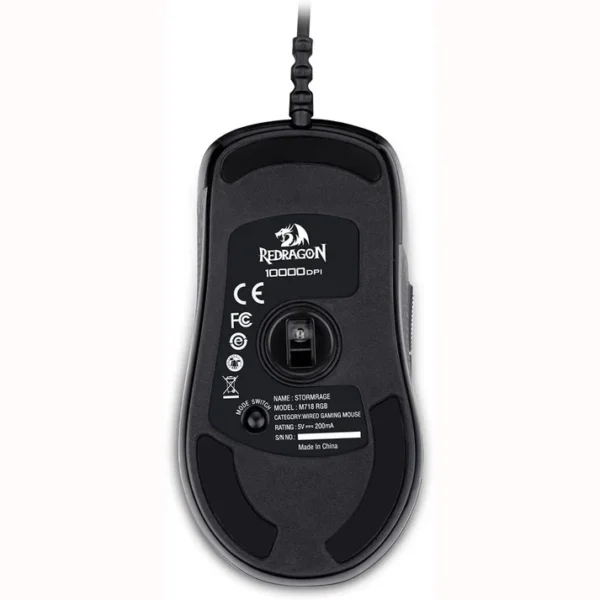 Redragon M718 Black 10000 DPI RGB Gaming Mouse - Image 7