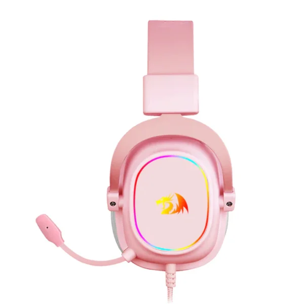 Redragon H510 ZEUS Pink Wired Gaming Headset with Detachable Mic - Image 4
