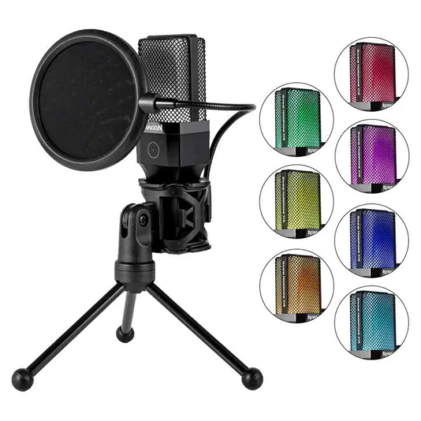 Redragon GM-212 Adne RGB Cardioid Polar Pattern Microphone - Image 4