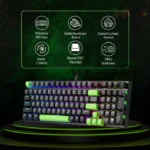 Redragon K740 Dharma Wired Mechanical Gaming Keyboard with Linear Dragon Chant Switch - Image 9