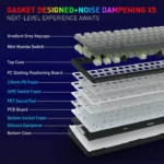 Redragon K744 PRO FAYE Wireless Gasket Mechanical Gaming Keyboard - Image 7