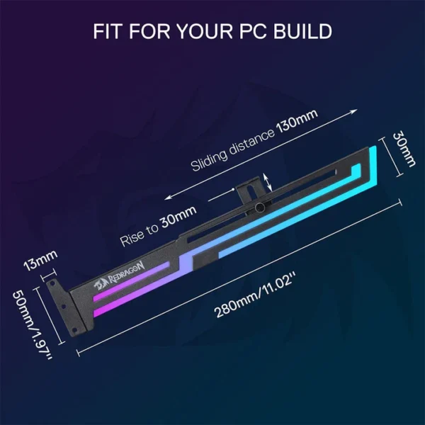 Redragon GCP03 Graphics Card GPU Support Bracket - Image 4