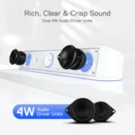 Redragon GS560 White Adiemus 4W x 2 RGB Gaming Speakers - Image 8