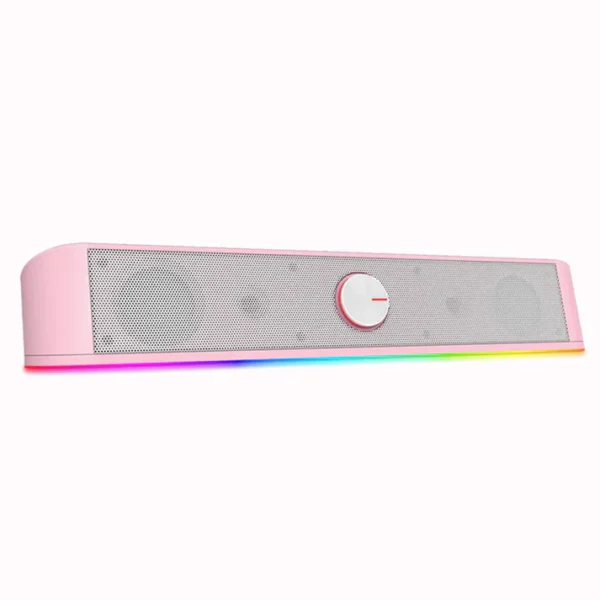 Redragon GS560 White Adiemus 4W x 2 RGB Gaming Speakers - Image 3