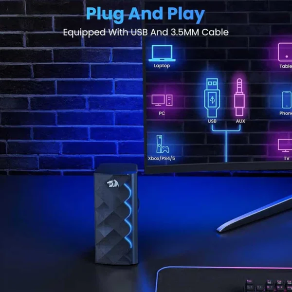 Redragon GS522 Cipher RGB USB Gaming Speakers - Image 7
