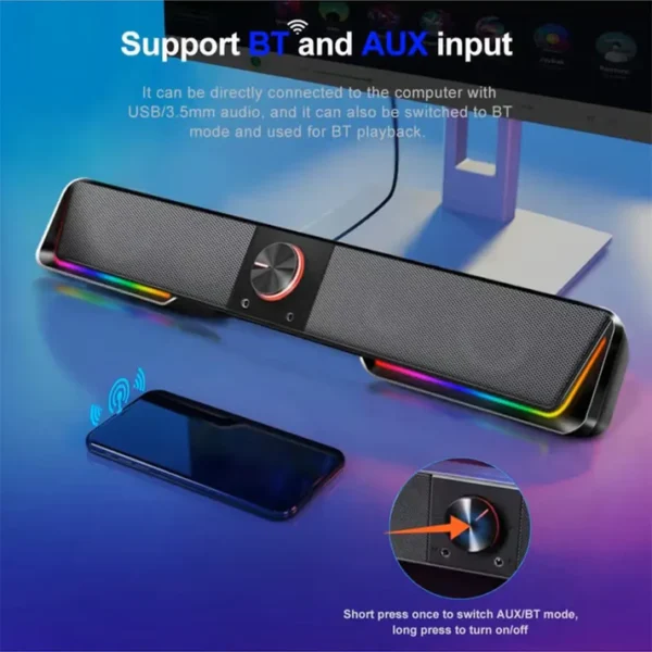 Redragon GS570 Darknets Bluetooth 2.0 Channel Gaming Speakers - Image 5