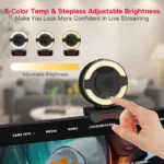 Redragon GW910 Oneshot 1080P HD Webcam with Privacy Shutter - Image 3