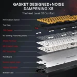 Redragon K719 Artemis Pro RGB Wireless Gasket Mechanical Gaming Keyboard - Image 10