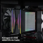 Redragon CC-2188 Hodur Dual Tower CPU Air Cooler with 6 Heat Pipes - Image 4