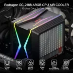 Redragon CC-2188 Hodur Dual Tower CPU Air Cooler with 6 Heat Pipes - Image 3