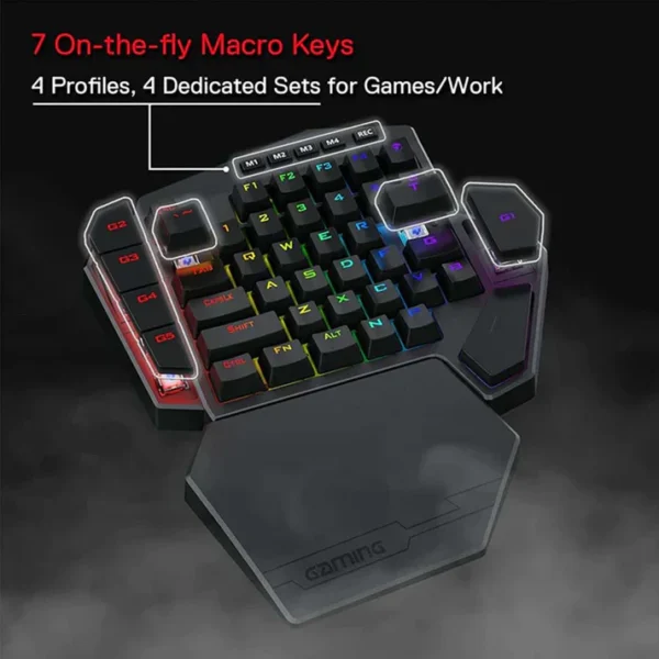 Redragon K585 One-Handed RGB Gaming Keypad with Blue Switches - Image 9