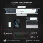 Redragon K632 Horus Pro 60% RGB 3-Mode Wireless Mechanical Keyboard - Image 7