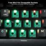 Redragon K632 Horus Pro 60% RGB 3-Mode Wireless Mechanical Keyboard - Image 4