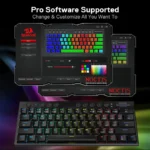 Redragon K632 Horus Pro 60% RGB 3-Mode Wireless Mechanical Keyboard - Image 9