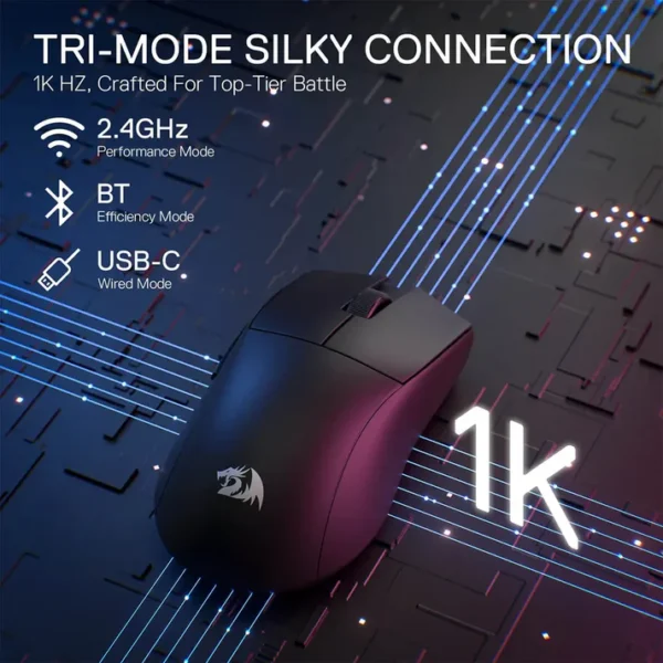 Redragon KING M916 STD-1K Wireless 12K DPI Gaming Mouse - Image 3