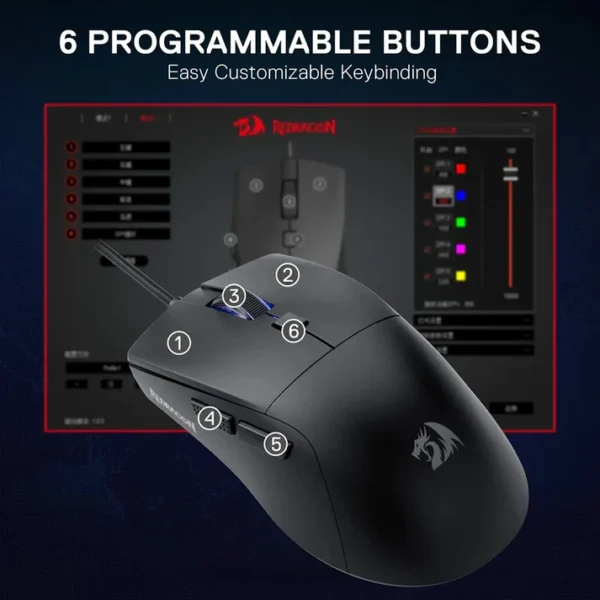 Redragon M618 LITE Azzmach 70g Lightweight Gaming Mouse - Image 7