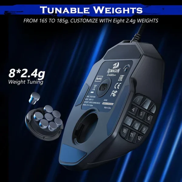 Redragon M901-K-2 Perdition 2 MMO Gaming Mouse 12400 DPI - Image 7