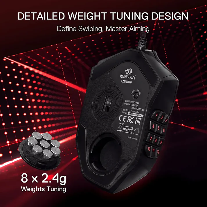 Redragon-M921-Azzinoth-RGB-MMO-Wired-Gaming-Mouse-Bottom