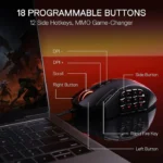 Redragon M921 Azzinoth MMO RGB 12400 DPI Gaming Mouse - Image 4