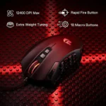 Redragon M921 Azzinoth MMO RGB 12400 DPI Gaming Mouse - Image 3