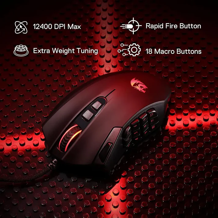 Redragon-M921-Azzinoth-RGB-MMO-Wired-Gaming-Mouse-Features