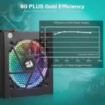 Redragon PS007 850W 80+ Gold Fully Modular RGB Power Supply - Image 5