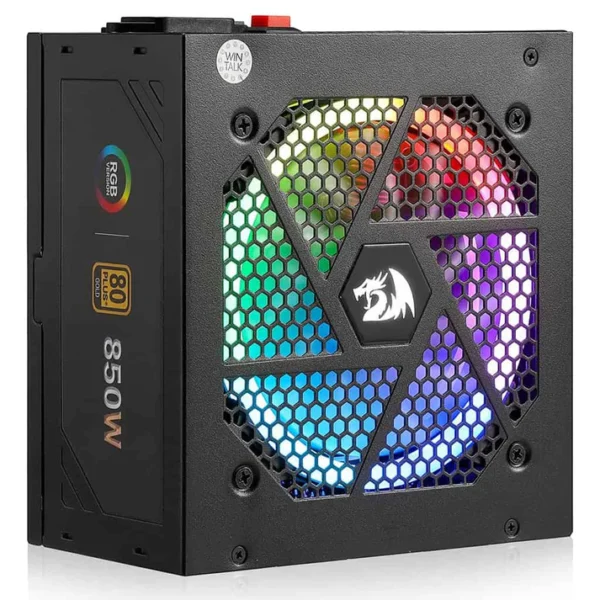 Redragon PS007 850W 80+ Gold Fully Modular RGB Power Supply - Image 2
