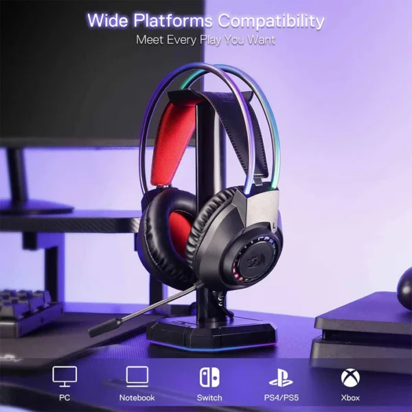 Redragon H231 Scream RGB Gaming Headset with 360° Adjustable Mic - Image 3