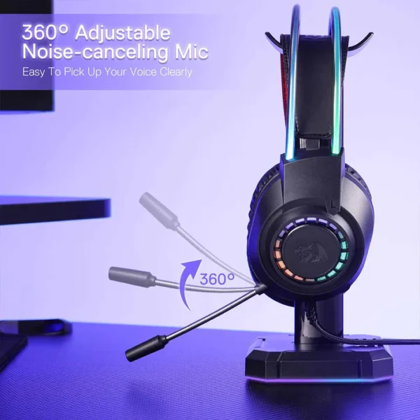 Redragon H231 Scream RGB Gaming Headset with 360° Adjustable Mic - Image 4