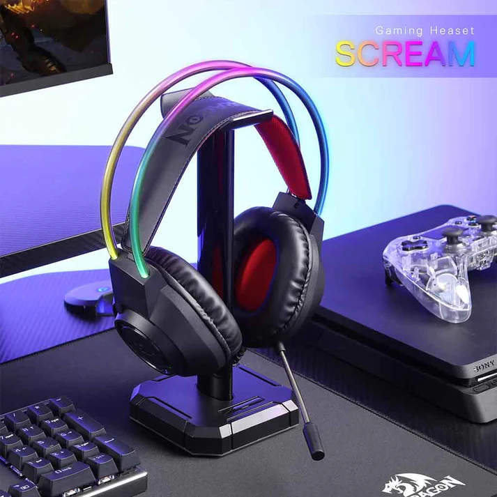 Redragon-Scream-H231-Black-Wired-Gaming-Headset-Top-View-1