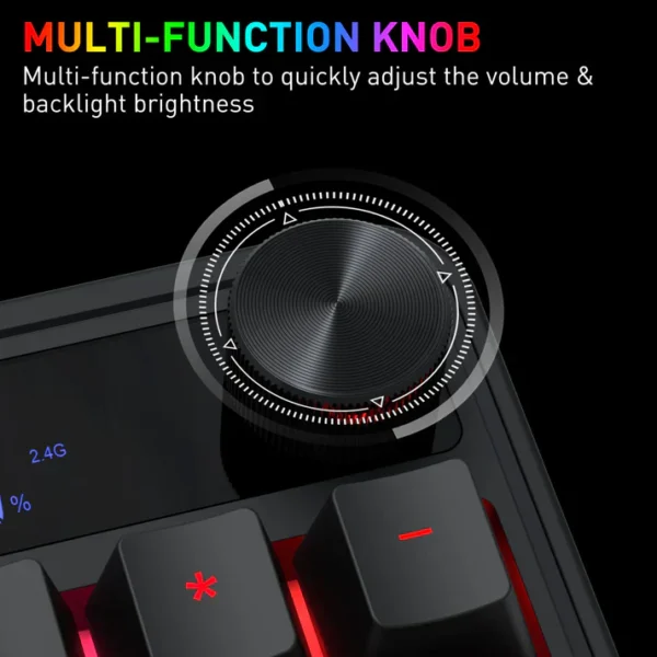 Redragon Volcano K526 PRO 104 Keys Mechanical Feel Gaming Keyboard - Image 9
