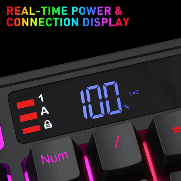 Redragon Volcano K526 PRO 104 Keys Mechanical Feel Gaming Keyboard - Image 10