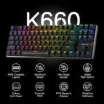 Redragon K660 K556 TKL RGB Red Switch Wired Gaming Keyboard - Image 5