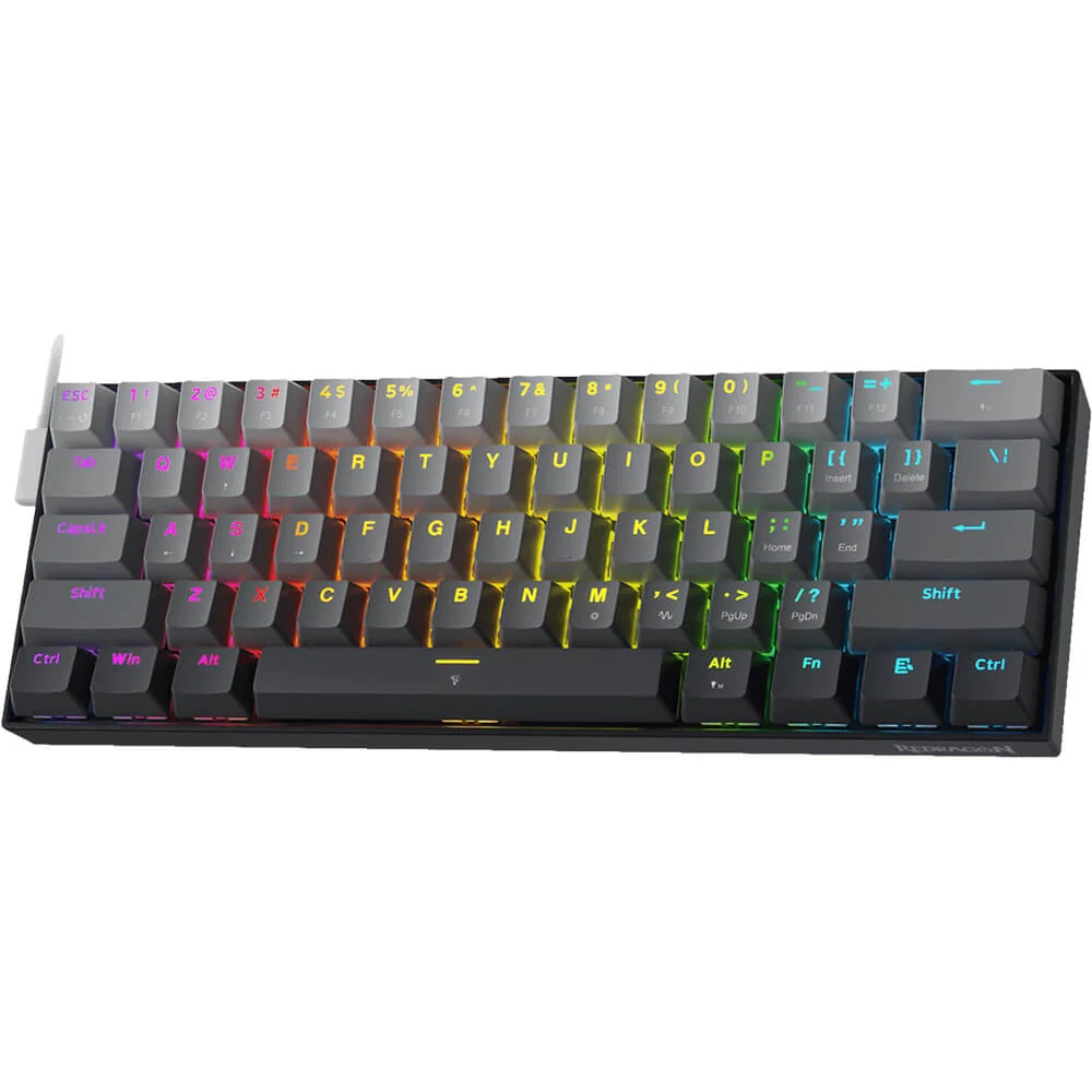 k617-01 Redragon K617 FIZZ 60% Rapid Trigger Wired Magnetic Switch Gaming Keyboard - Image 1